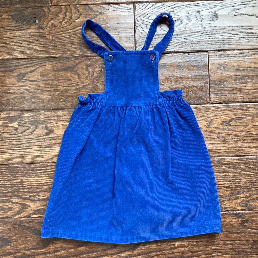 Vintage Blue Corduroy Pinafore Jumper